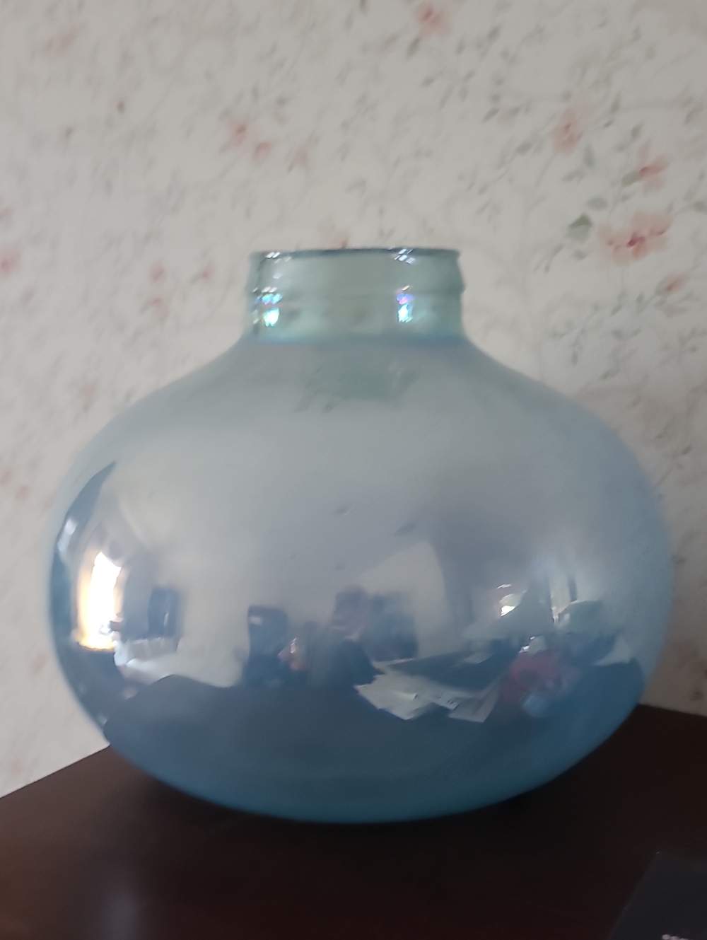Large Blue Bubble Vase